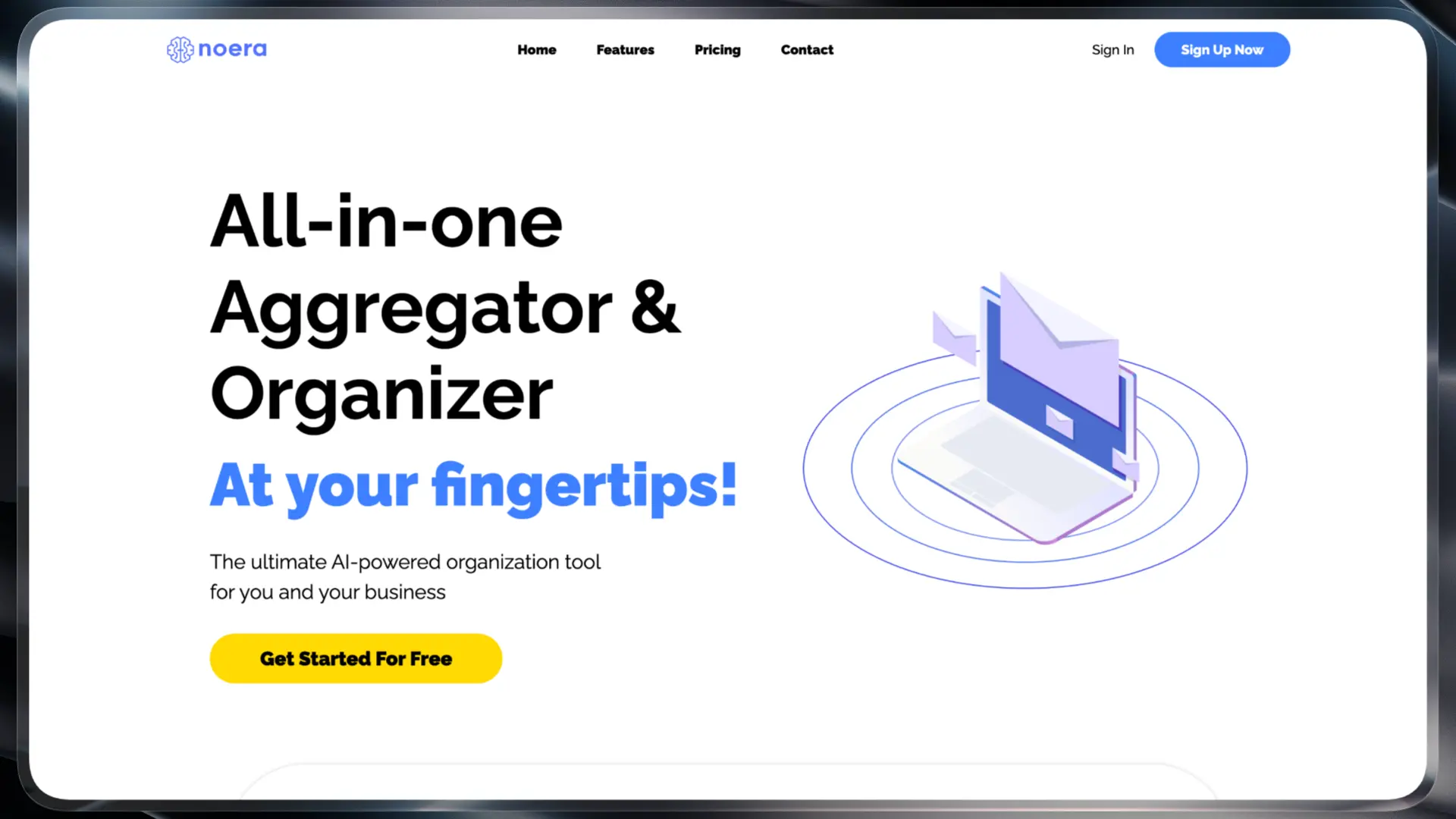 Noera AI email aggregator and agent product preview